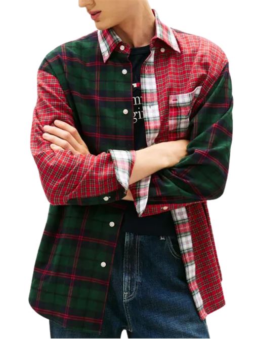 Camicia tartan oversize unisex Tommy Jeans | DN0DN00090XLI